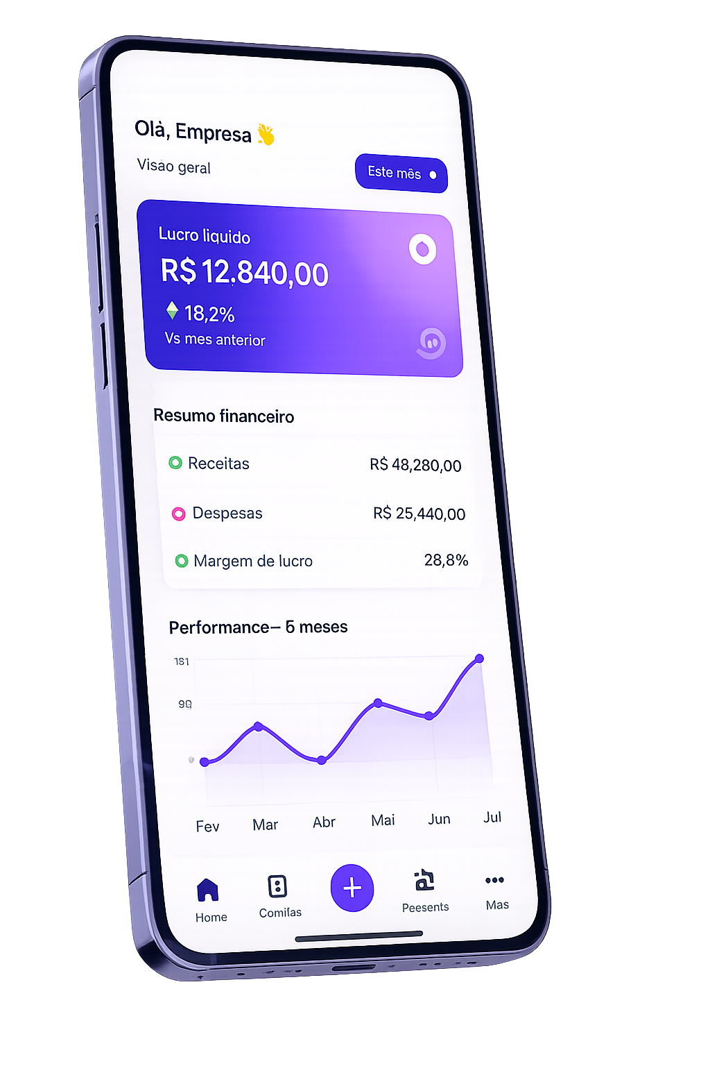 Aplicativo de gestão financeira LoveConts